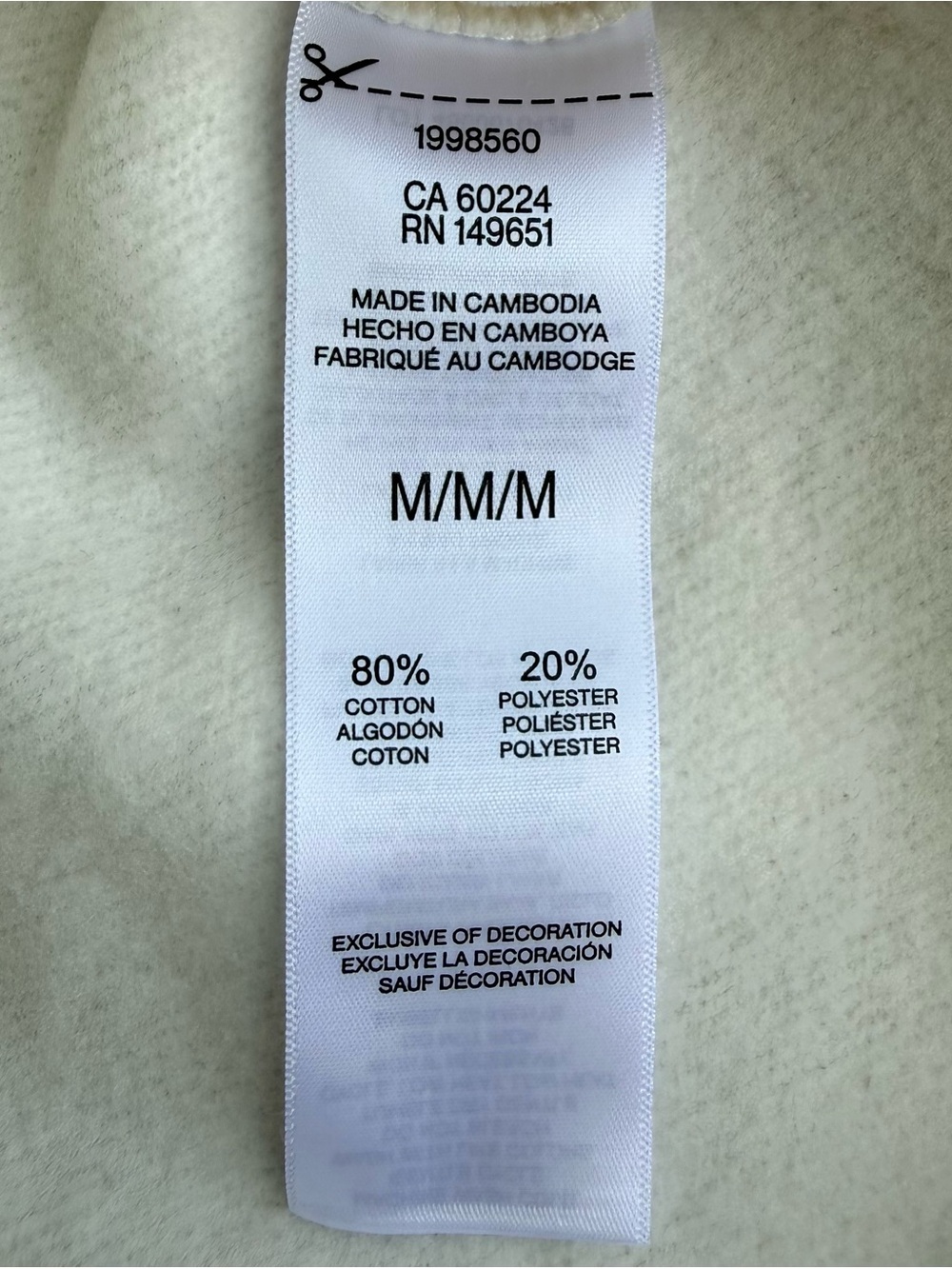 ESPRIT 3-Pack Rainbow/Cream, Blue, Green/White Sweatshirts Embroidered Logo - Picture 11 of 16